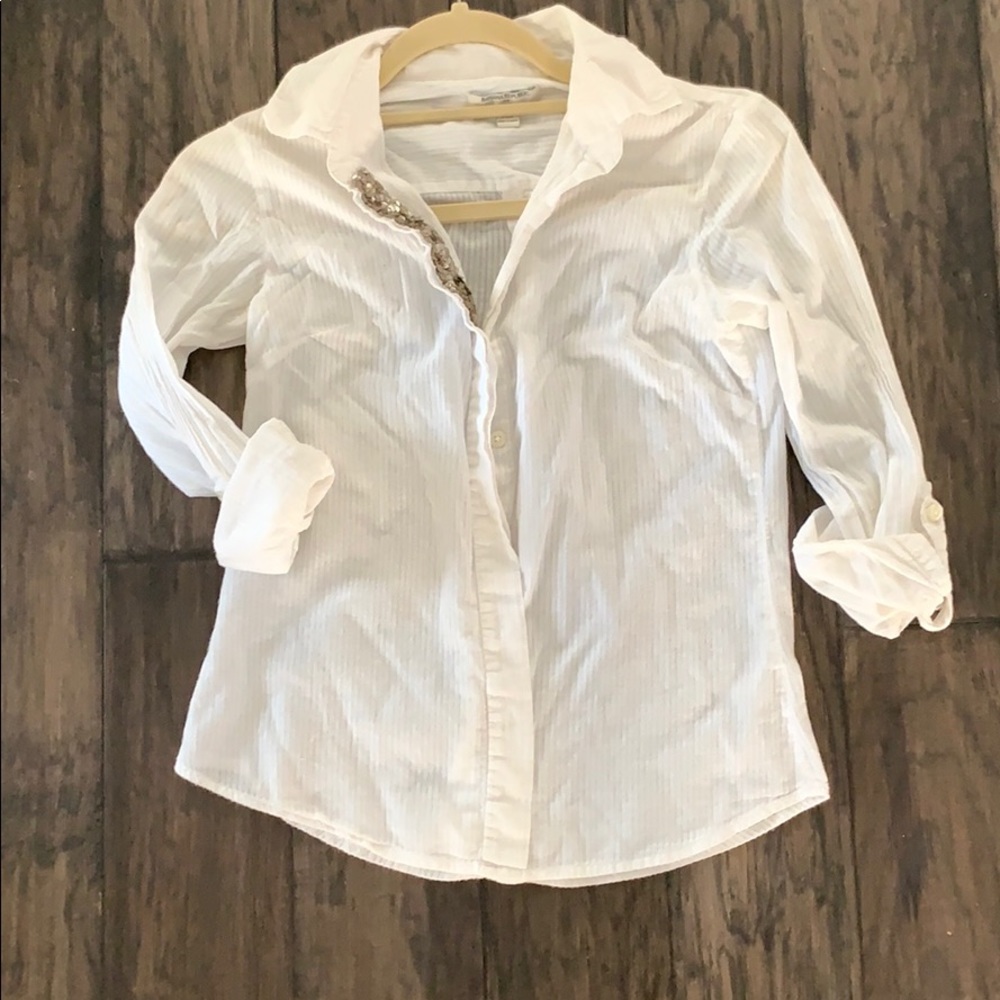 Banana Republic light weight white Button down